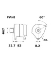 [ISKRIA1225] Alternator Mahle MG443  14V - 120 A