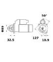 [ISKRIS1377] Reductiestarter Mahle MS21 3,2 Kw -  12V - 10T