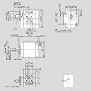 [DKWK 81 002 006 B]  Pomp 2 gaten 60,0 x 60 - conische as - 19,0 cc - Links draaien - Bosch