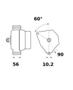 [ISKRIA1023] Alternator Mahle MG344  14V - 95 A