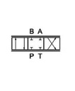[DANF157B9702] Schuif   40  l/min -  P-T-A-B gesloten- vastestand handbebiening.
