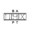 [DANF157B9714] Schuif 100  l/min - P gesloten -  T-A-B verbonden - Vastestand handbediening