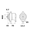 [ISKRIA0328] Alternator Mahle MG520  14V - 65 A