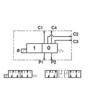 [DKWK 80 305 001 B] 6/2 Ventiel 3/8" - 12V - NG6 - 50L/min