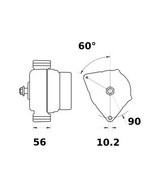 [ISKRIA1241] Alternator Mahle MG393  14V - 120 A