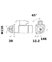 [ISKRIS1262] Reductiestarter Mahle MS79  4,2 Kw - 12V - 9T