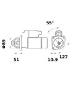 [ISKRIS1070] Reductiestarter Mahle MS110  4,2 Kw - 12V - 10T