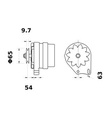 [ISKRIA0355] Alternator Mahle MG608  14V - 55 A