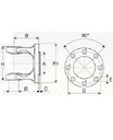 [BOND221057453] Flensgaffel 8 gaten