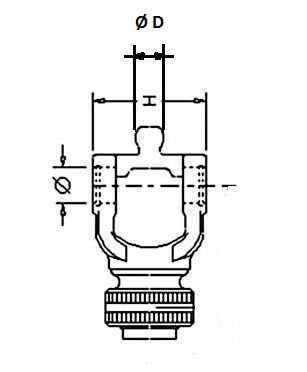 [BOND505063752] Gaffel met snelsluitingt 1.3/8" - 21 - kuis 30,2x92,0 (412060004)