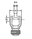 [BOND505063752] Gaffel met snelsluitingt 1.3/8" - 21 - kuis 30,2x92,0 (412060004)