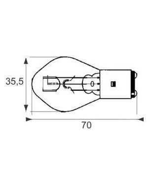 [PACA181354] Gloeilamp   24V   40/45W  BA20d