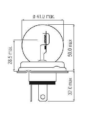 [PACA181044] Gloeilamp   12V    45/40W   P45t