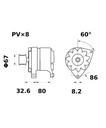 [ISKRIA0600] Alternator Mahle MG379  14V - 65 A
