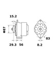 [ISKRIA0784] Alternator Mahle MG438  14V - 33 A