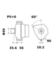 [ISKRIA1004] Alternator Mahle MG594  14V - 90 A