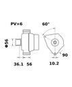 [ISKRIA1012] Alternator Mahle MG157  14V - 90 A