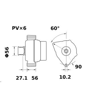 [ISKRIA1013] Alternator Iskra  12V - 90 A