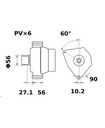 [ISKRIA1013] Alternator Iskra  12V - 90 A