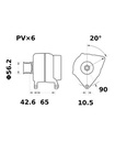 [ISKRIA1021] Alternator Mahle MG408  14V - 80 A