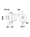 [ISKRIA1110] Alternator Mahle MG574  14V - 120 A