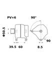 [ISKRIA1064] Alternator Mahle MG253  14V - 90 A
