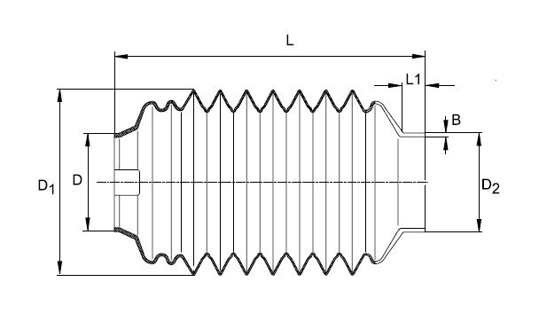 [WALT85.25.500] Dubbel kap SD25 - lengte 306mm