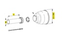 [WALTSCH05L1000-BI00] Stofkap Binnen SCH05 - WW2270 -  lengte 1000mm