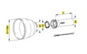 [WALTSCH05L1000-BU00] Stofkap Buiten  SCH05 - WW2270 -  lengte 1000mm