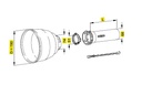 [WALTSCH15L1000-BU00] Stofkap Buiten  SCH15 - WW2270 - WW2370 -  lengte 1000mm