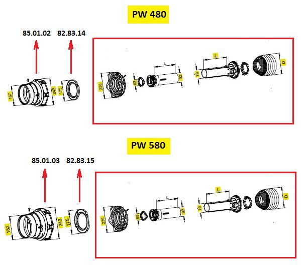 [WALTSPGF20L1000] Complete Stofkap SPGF20 lengte 1000mm