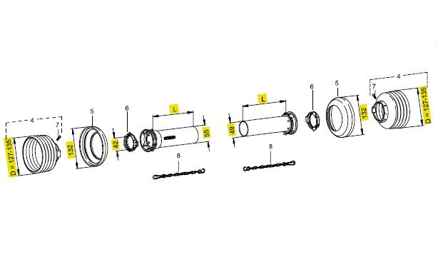 [WALT82.36.03] Ketting lengte 400mm