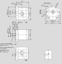 [DKWK 81 004 004 B] Pomp 2 gaten 106,4 - SAE A - conische as - 16,0 cc - Links draaien - Bosch