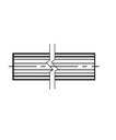 [WALT67.78.02L0365] Getande as 52 mm x 47 mm x 25T lengte 365 mm