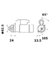 [ISKRIS0503] Starter Iskra 2,7 Kw - 12V - 9T