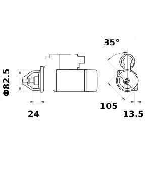 [ISKRIS1033] Starter Iskra  2,7 Kw - 12V - 11T