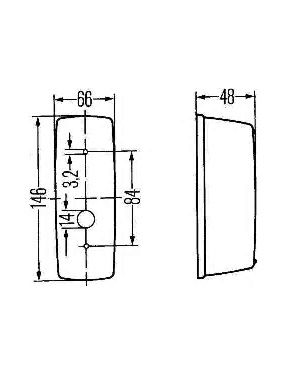 [HELL2BA001277-021] Knipperlamp rechts -  ba15s - 21w - 146 x 66 x 48