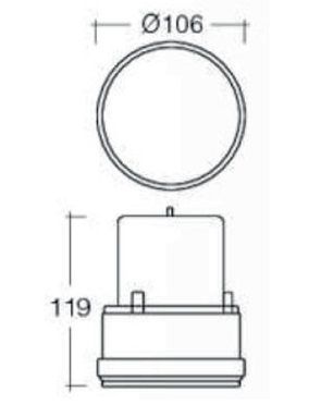 [AEBBPSLM2-A] Flitslicht LED (magnetische bevestiging) 
