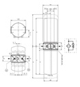 [DKWK 80 020 066 H] Dubbel filter met houder 1.1/2" BSP - 25 microns - max 110L/min met by-pass en indicator