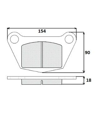 [DKWK 60 050 001] Remblokken      154 x 90 x 18mm