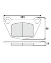 [DKWK 60 050 001] Remblokken      154 x 90 x 18mm