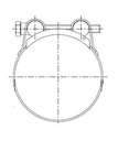 [ABAARB 122-130] Slangklem 25 mm - voor Ø Min 122 mm - Max 130 mm