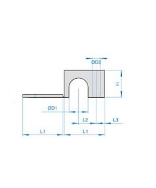 [FLEX2900-1-0015] Enkel buisklem lichte serie Ø 12 mm