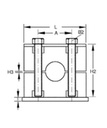 [FLEX3930-05-32] Enkel buisklem met bovenplaat Ø 32 mm