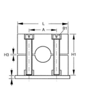 [FLEX3900-02-12] Enkel buisklem standaard Ø 12 mm