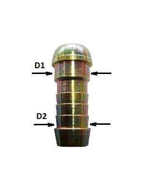 [COHN8010.0400] Nippel met kegel - voor moer M12 x 1,5 - slang binnen Ø 5 en 6 mm