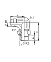 [FLEX8843-32-06-06] 9/16" JIC X 9/16" UNF instelbaar - 90°