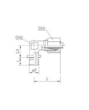 [RAST7518-S3042] Haakse koppeling 90° mannelijk (30S - M42X2,0) x mannelijk (M42x2,0 )