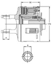[WALT58.109.51/135] Slip en vrijloopkoppeling W2400 - FK96/4 - 4 schiven - 1.3/8" - 6 - 135 daNm - Rechts draaien