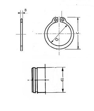 [SALTA28DIN471] Buiten circlips  - AS 28 mm